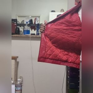 Venezia red leather jacket